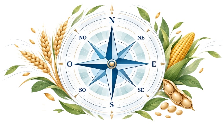 Rosa de los vientos — Trigo, Maíz y Soja